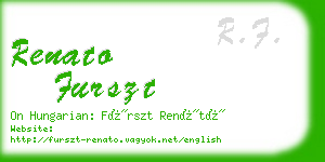 renato furszt business card